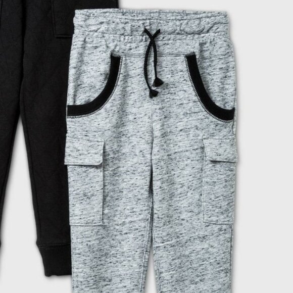 NWT Toddler Boys' 2pk Jogger Pants - Cat & Jack - 12M - Picture 5 of 6